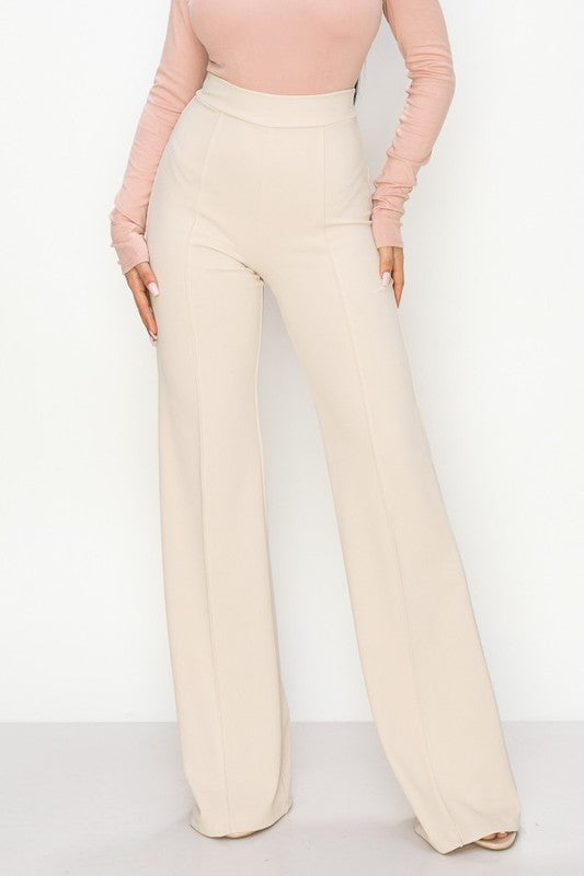 Cream High rise pant
